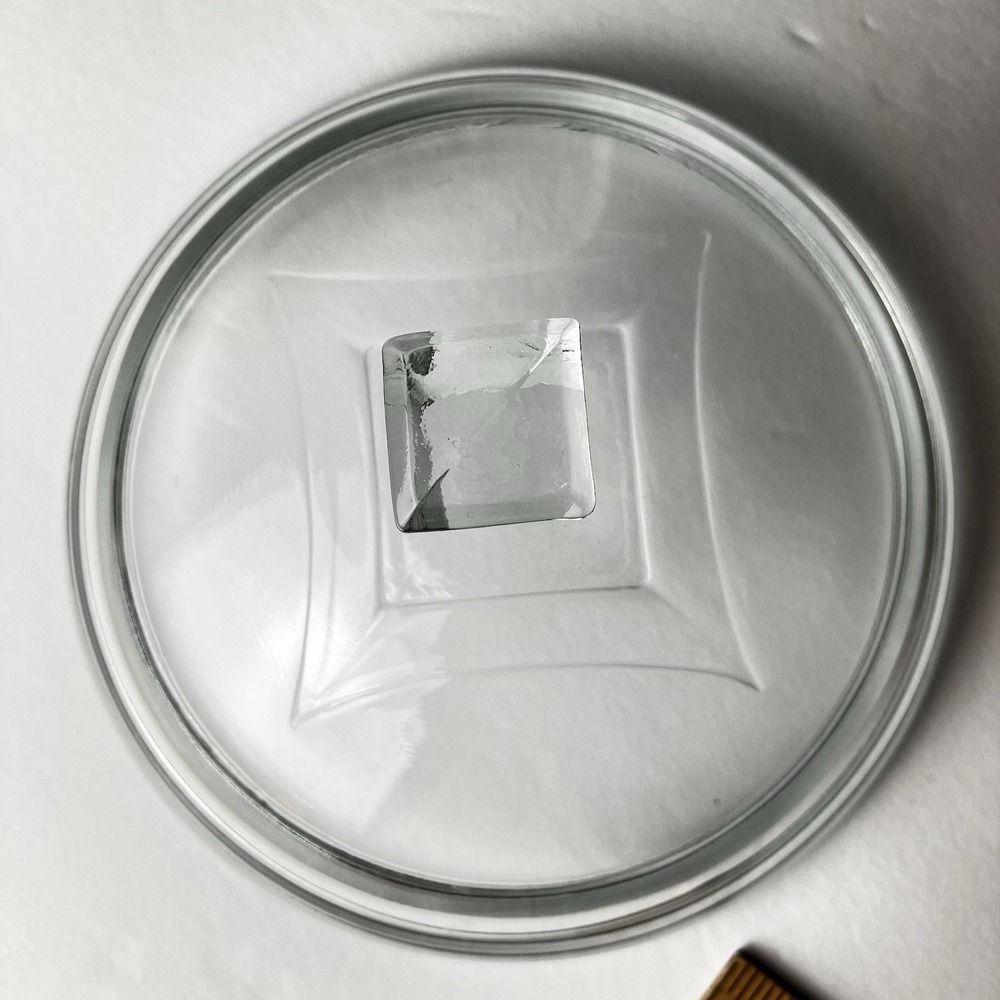 VTG Hazel Atlas Colony Clear Square Footed Glass Candy Dish Preserve Bowl w/ Lid - Picture 12 of 16